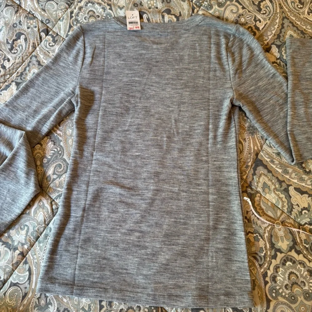 LOFT Sweater Knit Long Sleeve Tee - Picture 6 of 6
